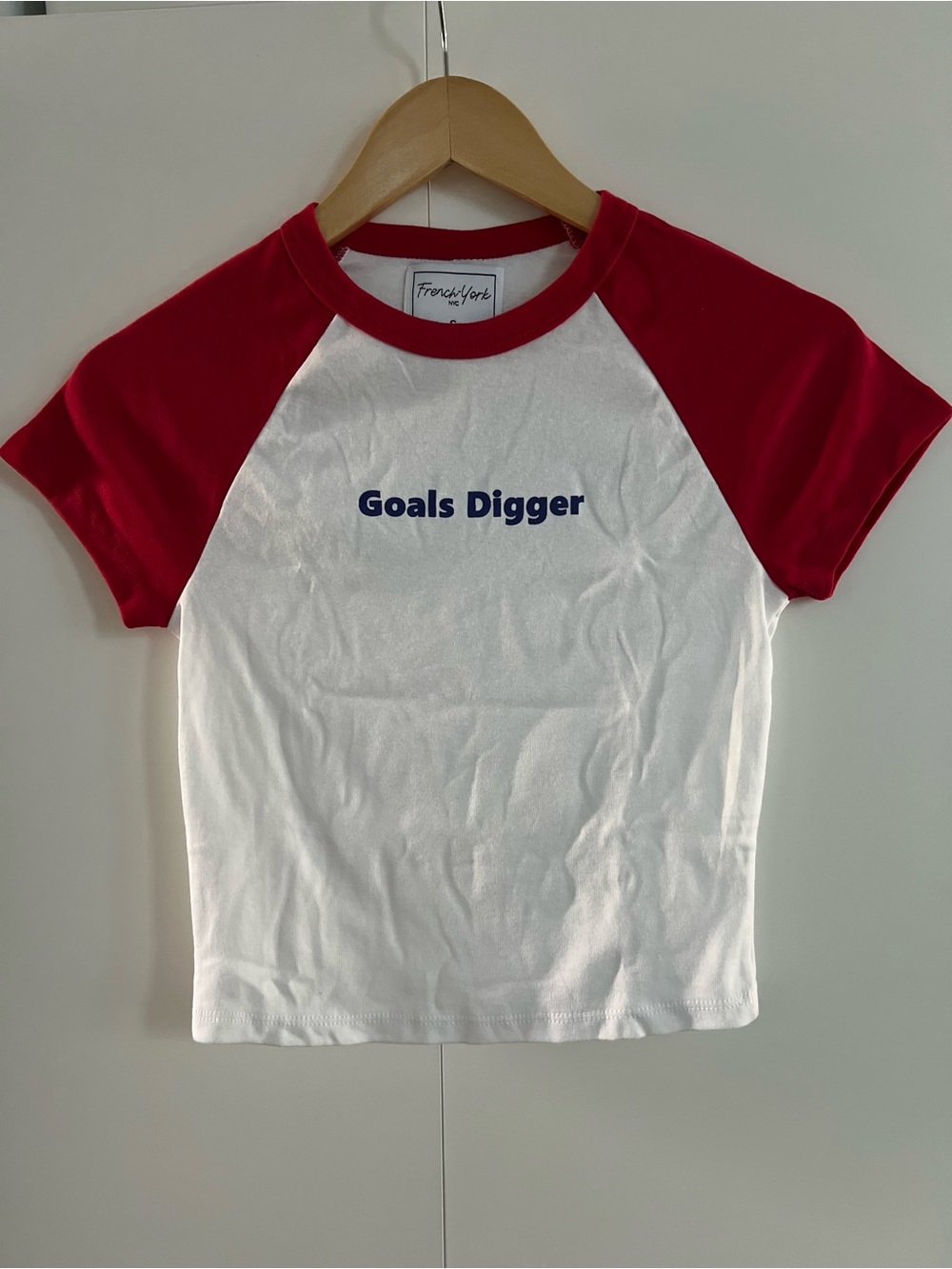 World Cup "Goals Digger" Red & White Raglan Tee